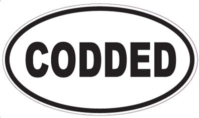 CODDED - Oval Sticker