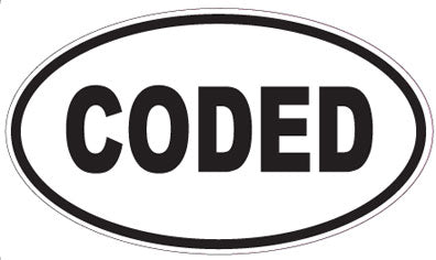 CODED - Oval Magnet