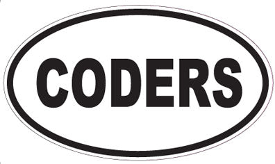 CODERS - Oval Sticker