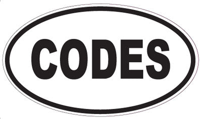 CODES - Oval Sticker