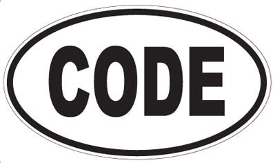 CODE - Oval Sticker