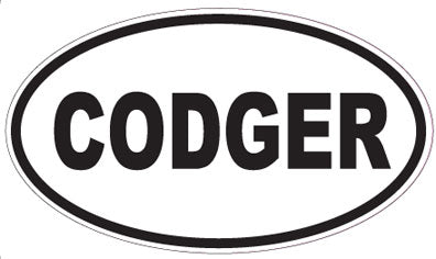 CODGER - Oval Sticker