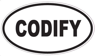 CODIFY - Oval Sticker