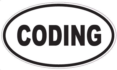 CODING - Oval Sticker