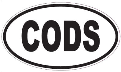 CODS - Oval Sticker
