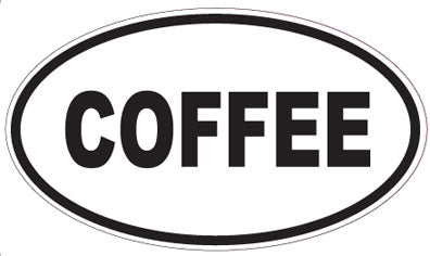 COFFEE - Oval Sticker