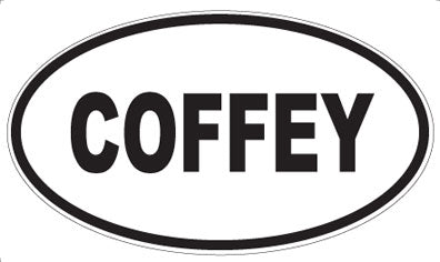 COFFEY - Oval Magnet
