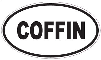 COFFIN - Oval Sticker