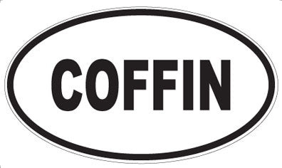 COFFIN - Oval Magnet