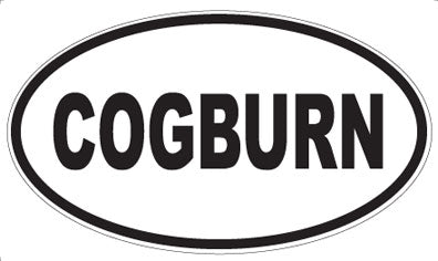 COGBURN - Oval Magnet