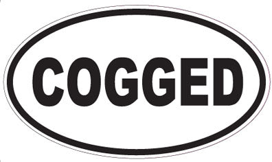 COGGED - Oval Sticker