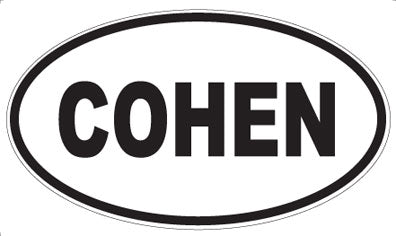 COHEN - Oval Magnet