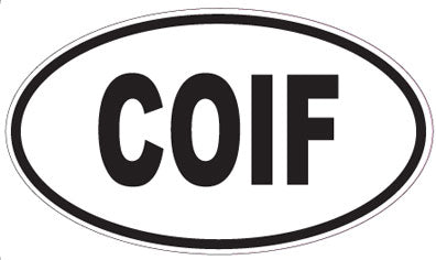 COIF - Oval Sticker