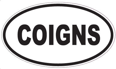 COIGNS - Oval Sticker