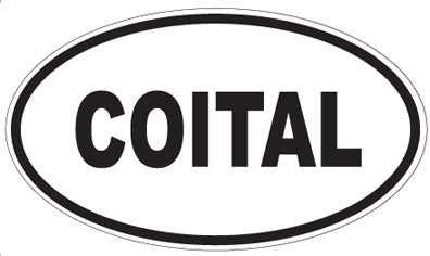 COITAL - Oval Sticker