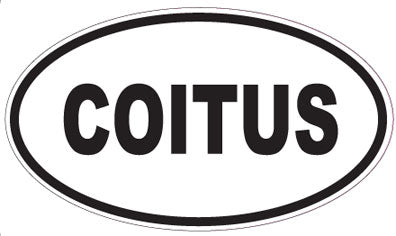 COITUS - Oval Sticker