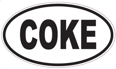 COKE - Oval Sticker