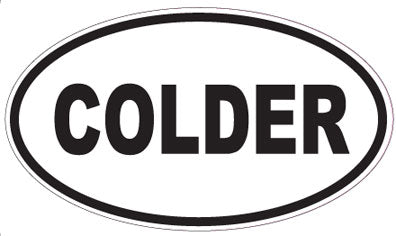 COLDER - Oval Sticker