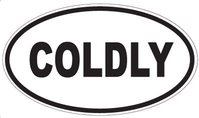 COLDLY - Oval Sticker