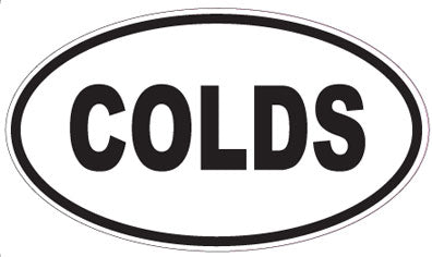 COLDS - Oval Sticker