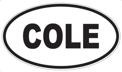 COLE - Oval Magnet