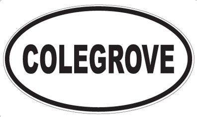 COLEGROVE - Oval Magnet
