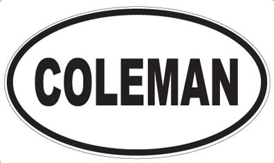 COLEMAN - Oval Magnet