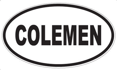COLEMEN - Oval Magnet