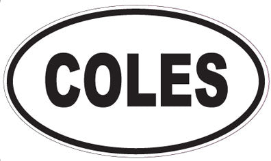 COLES - Oval Sticker