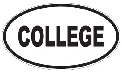 COLLEGE - Oval Magnet