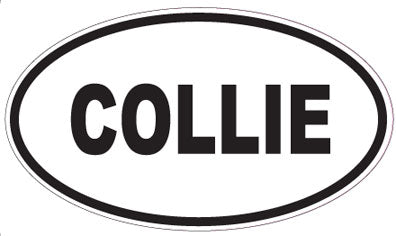 COLLIE - Oval Sticker