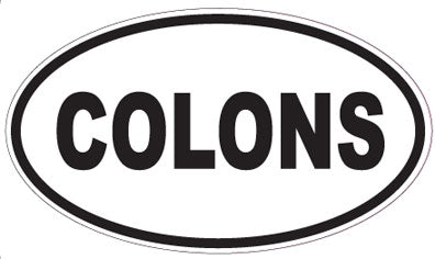 COLONS - Oval Sticker
