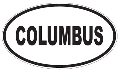 COLUMBUS - Oval Magnet
