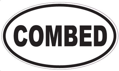 COMBED - Oval Sticker