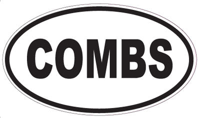 COMBS - Oval Sticker