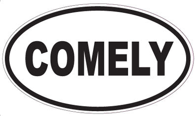 COMELY - Oval Sticker