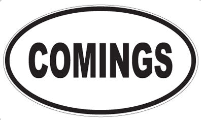 COMINGS - Oval Magnet
