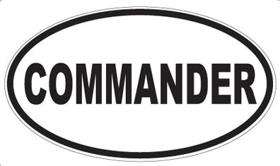 COMMANDER - Oval Magnet