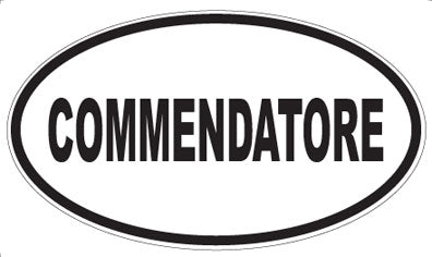 COMMENDATORE - Oval Magnet