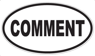 COMMENT - Oval Magnet
