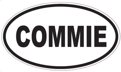 COMMIE - Oval Sticker