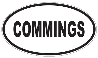 COMMINGS - Oval Magnet