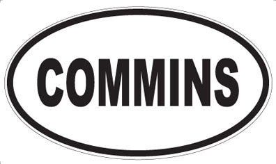 COMMINS - Oval Magnet