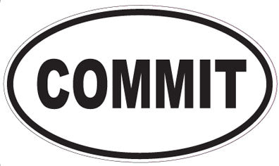 COMMIT - Oval Sticker