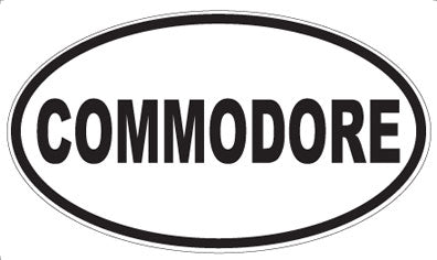 COMMODORE - Oval Magnet
