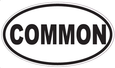 COMMON - Oval Sticker