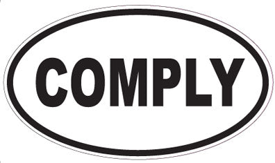 COMPLY - Oval Sticker