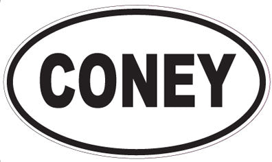 CONEY - Oval Sticker