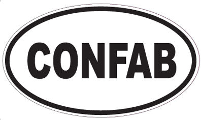 CONFAB - Oval Sticker