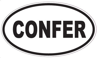 CONFER - Oval Sticker
